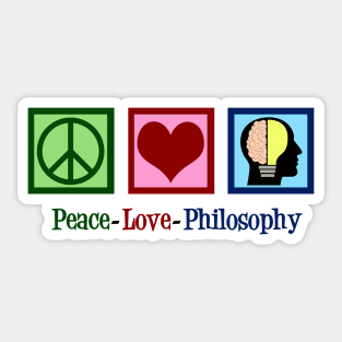 Peace Love Philosophy Sticker